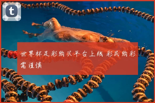 世界杯足彩购买平台上线 彩民购彩需谨慎